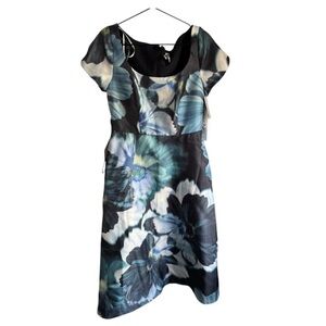Kay Unger Midnight Floral Midi Dress